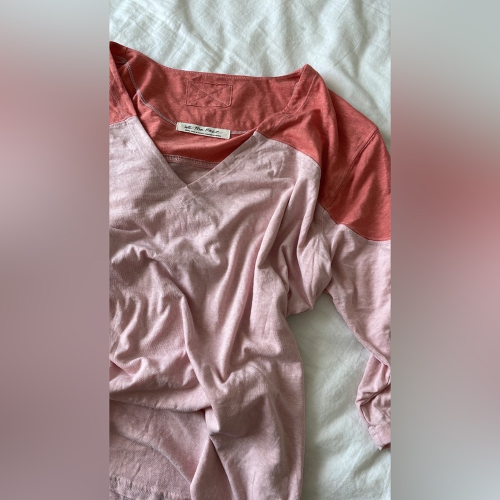 Free People Raglan Tee Size Small - Picture 2 of 2